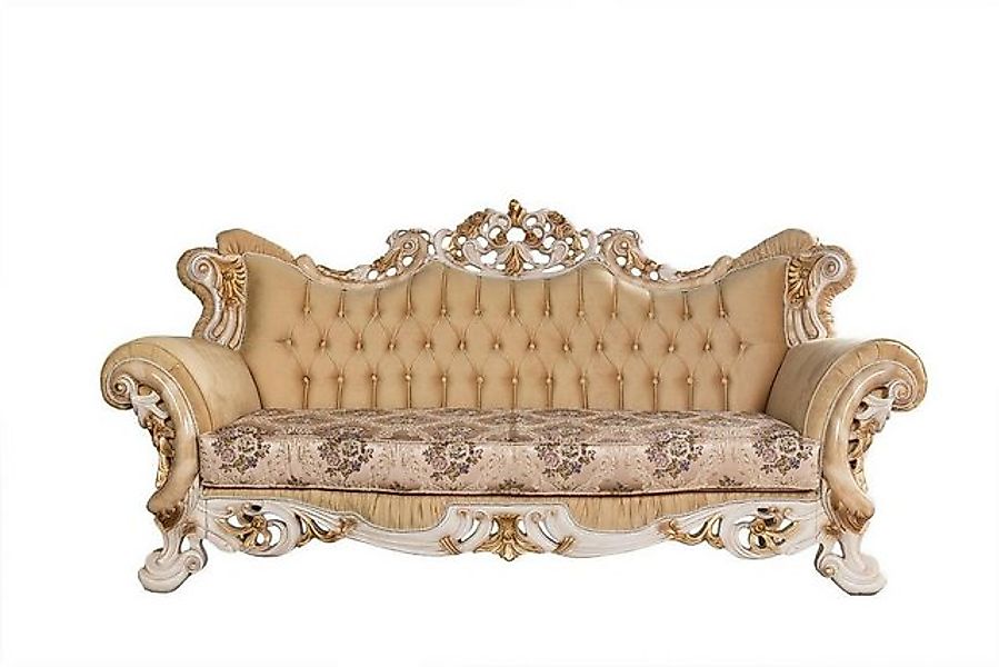 Xlmoebel Sofa Barock Sofa Chesterfield in Dreisitzer Ausführung mit Stoffbe günstig online kaufen