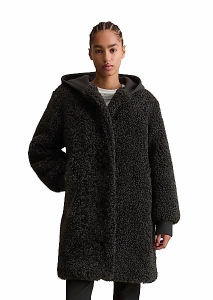 Marc OPolo DENIM Fellimitatmantel "mit Scuba-Jersey-Kapuze" günstig online kaufen