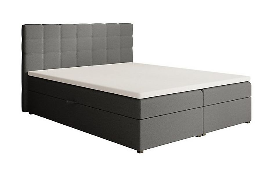 Beautysofa Boxspringbett Kontinentales mit Bettkasten TOPIQ BOUCLÉ (mit FED günstig online kaufen