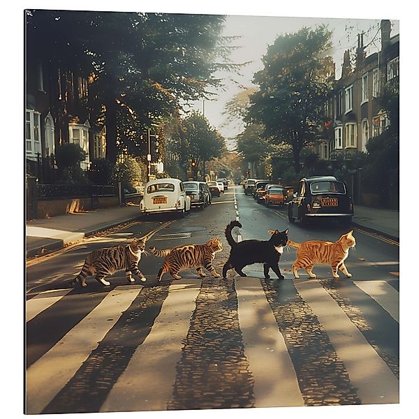 Posterlounge Poster Dikhotomy, Abbey Road Cats, günstig online kaufen