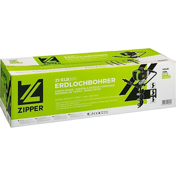 ZIPPER Erdbohrer ZI-ELB380 Benzin-Erdbohrer günstig online kaufen