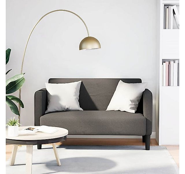 vidaXL Sofa, Zweisitzer-Sofa Hellgrau 109 cm Cordstoff günstig online kaufen