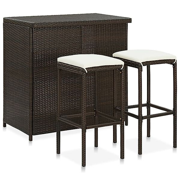 vidaXL Essgruppe 3-tlg. Bar Set Poly günstig online kaufen