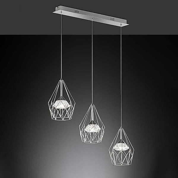 WOFI LED Pendelleuchte, Dimmer, LED fest integriert, Warmweiß, mehrflammig günstig online kaufen