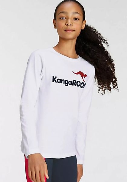 KangaROOS Langarmshirt Basic Logo günstig online kaufen