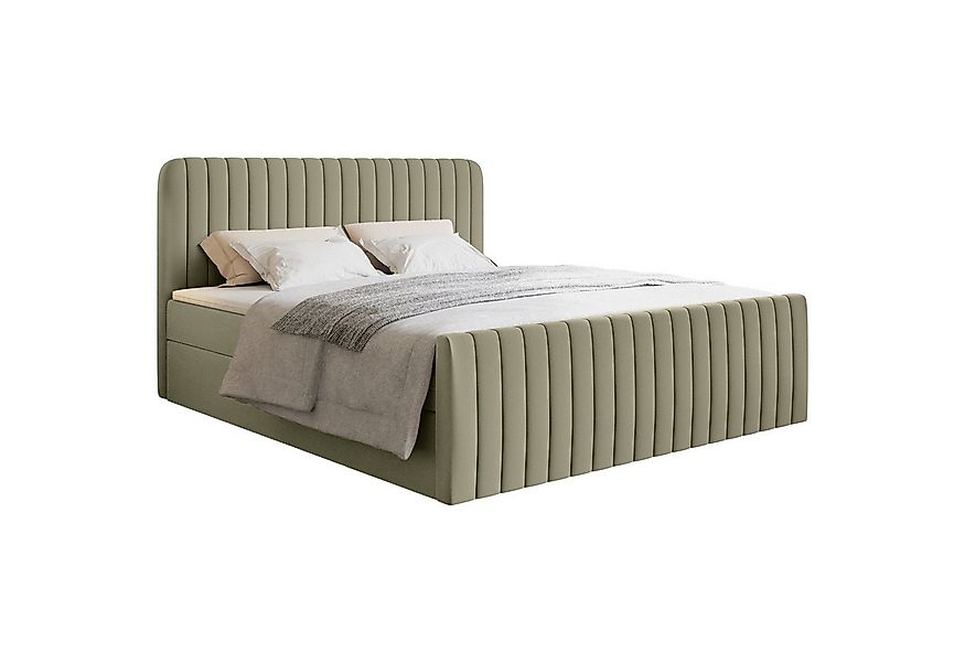 Selsey Boxbett SALIANO, Polsterbett mit Bettkasten, Matratze & Topper, Samt günstig online kaufen