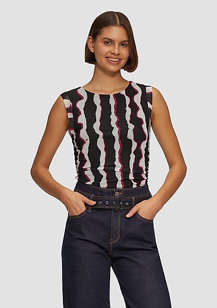 s.Oliver Muscleshirt T-Shirt Mesh-Top mit seitlichen günstig online kaufen