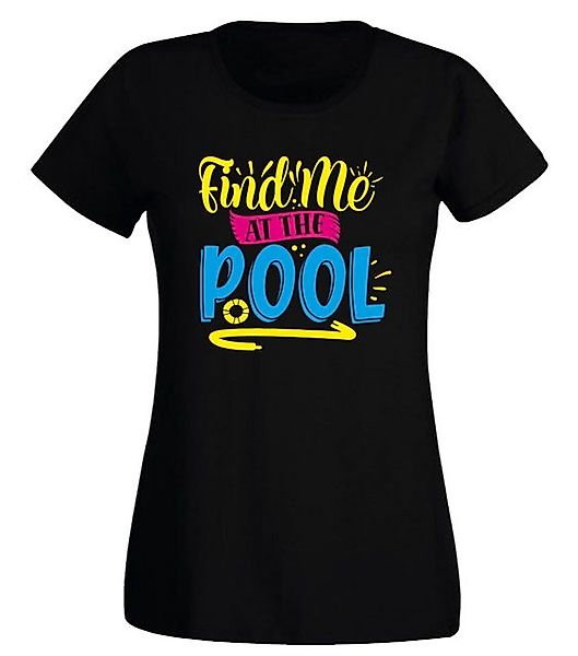 G-graphics T-Shirt Damen T-Shirt - Find me at the pool Slim-fit-Shirt, mit günstig online kaufen