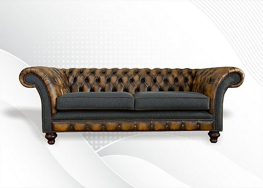 Xlmoebel 3-Sitzer Graues Designersofa Chesterfield Modernes Design Luxuriös günstig online kaufen