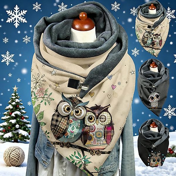 Kityhome Modeschal Eleganter Eulen-Schal, weicher Winterchal günstig online kaufen