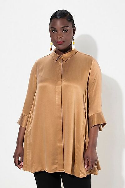 Ulla Popken Hemdbluse Bluse Godetfalten A-Linie günstig online kaufen