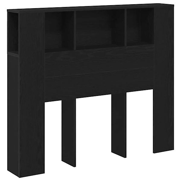 vidaXL Kopfteil Schrank Schwarz Eichen-Optik 120 x 18,5 x 102,5 cm 862757 günstig online kaufen