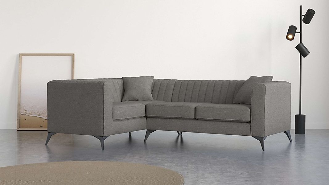 Places of Style Ecksofa "MATTHEW L-Form ideal für kleine Räume, Maße B/T/H: günstig online kaufen