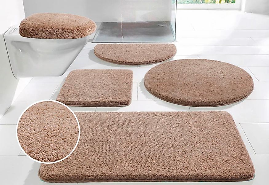my home Badematte »Merida, Badvorleger, Badezimmer Teppich« Höhe 32 mm ruts günstig online kaufen