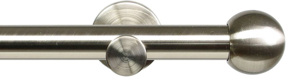 Liedeco Gardinenstange "Modern Line Kugel" Ø 16 mm 1 läufig-läufig Fixmaß günstig online kaufen