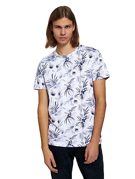 Tom Tailor Denim T-shirt alloverprinted blau günstig online kaufen