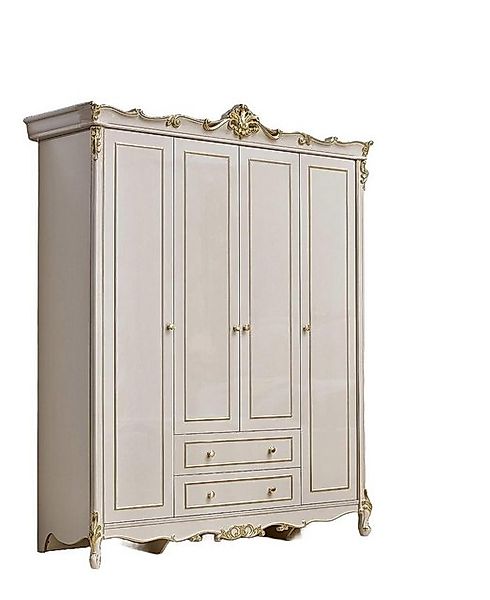 JVmoebel Kleiderschrank Schlafzimmer Echtholz Schrank Antik Stil Barock Rok günstig online kaufen