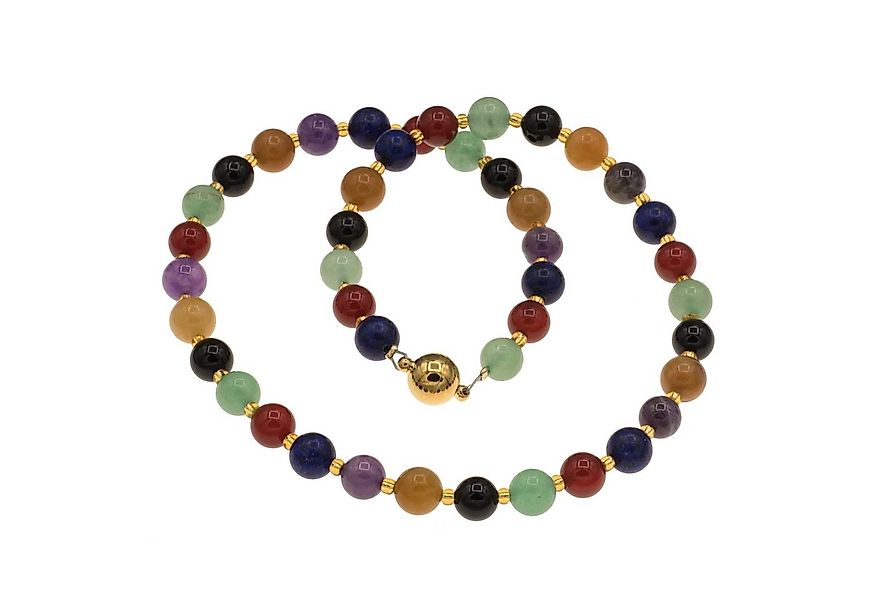 Bella Carina Perlenkette Kette mit Edelstein Perlen Amethyst Jade Onyx Lapi günstig online kaufen