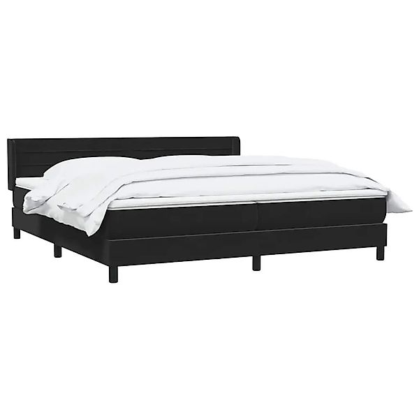 vidaXL Boxspringbett mit Matratze Schwarz 180x210 cm Samt 3318209 günstig online kaufen
