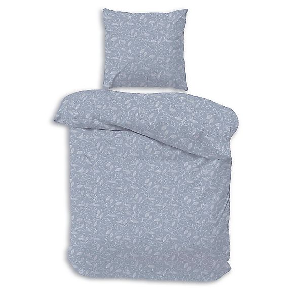 Träumschön Bettwäsche Premium Biber Bettwäsche 135x200 oder 155x220 cm, Blu günstig online kaufen