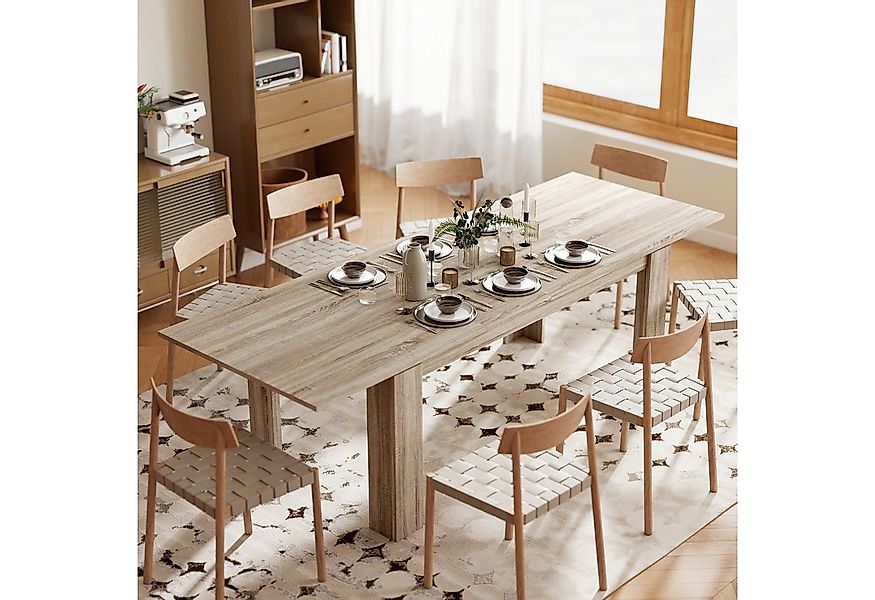 HOMCOM Klapptisch 180-260 x 90 cm (Tisch, 1-St., Küchentisch), Esszimmertis günstig online kaufen