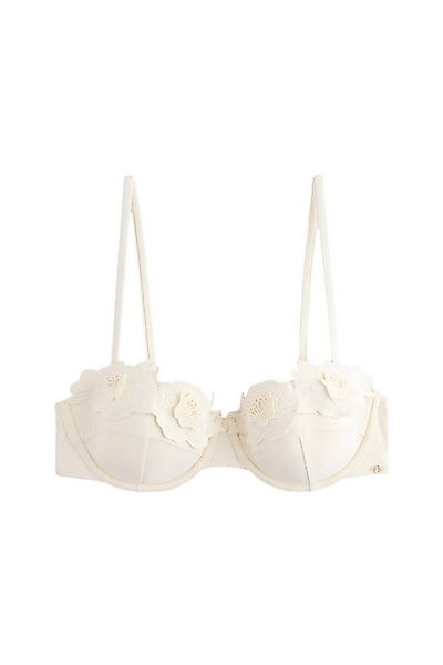 Next Bügel-Bikini-Top Ungepolstertes Bikinioberteil mit Bügel, 3D-Blumen (1 günstig online kaufen