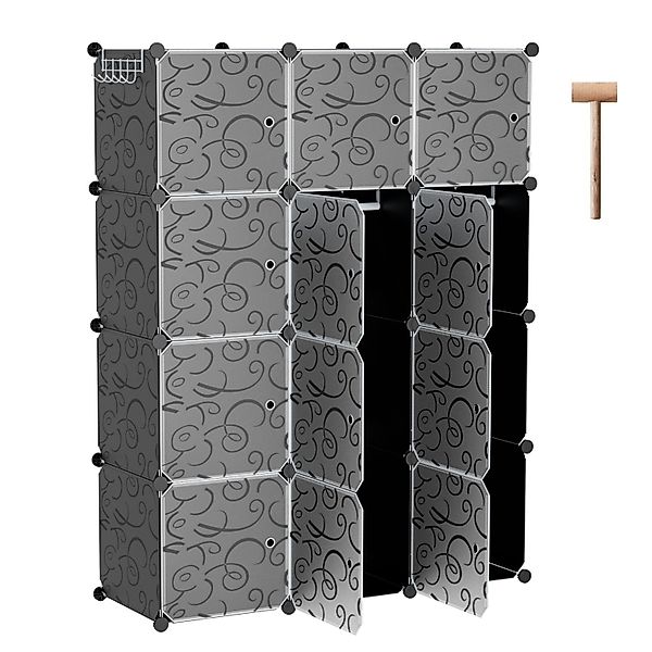 Clanmacy Kleiderschrank Kleiderschrank DIY Steckregal Set günstig online kaufen