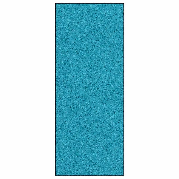 vidaXL Fußmatte Cyan und Schwarz 120 x 300 cm Polyamid und PVC 4100750 günstig online kaufen