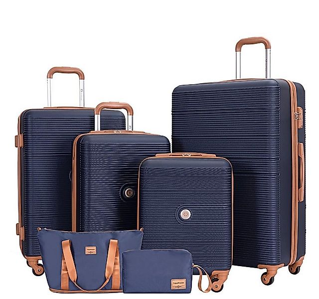 Travelhouse Trolleyset Bari, 4 Rollen, (Spar-Set, 6 tlg., Hartschalen Troll günstig online kaufen
