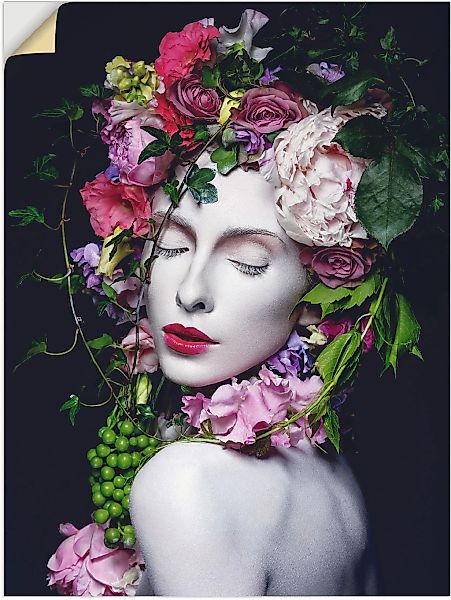 Artland Wandbild "Schöne Blumenkönigin", Bilder von Frauen, (1 St.), als Al günstig online kaufen