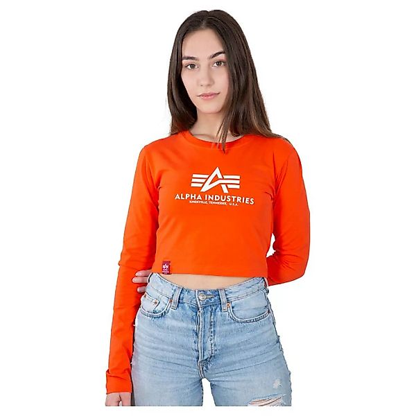 Alpha Industries Basic Crop Langarm-t-shirt XS Atomic Red günstig online kaufen