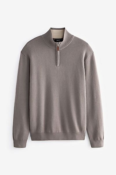 Next Troyer Regular Fit Premium Troyer 100 % Baumwolle – Uni (1-tlg) günstig online kaufen