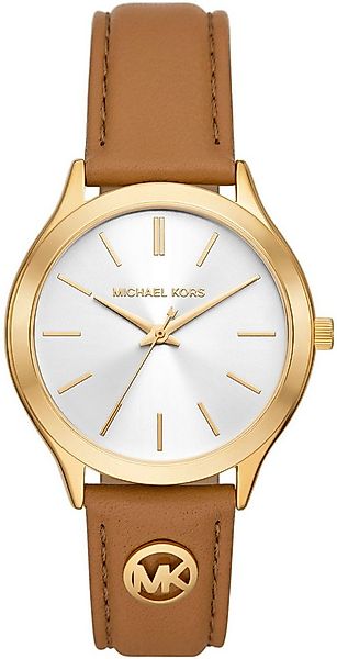 MICHAEL KORS Quarzuhr SLIM RUNWAY MK7543, Armbanduhr, Damenuhr, Lederarmban günstig online kaufen