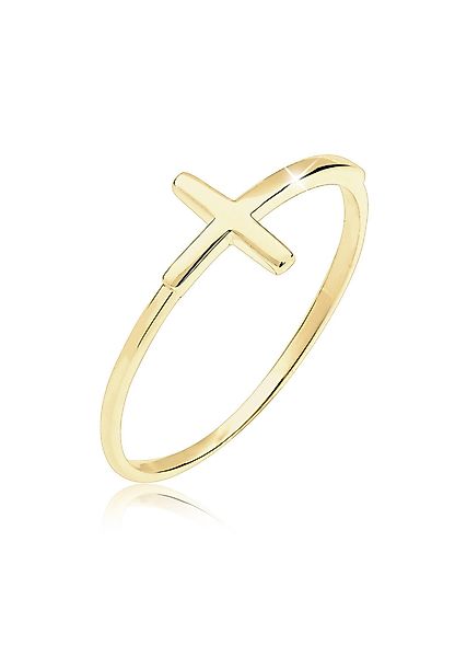 Elli Premium Fingerring Ring Kreuz 375 günstig online kaufen