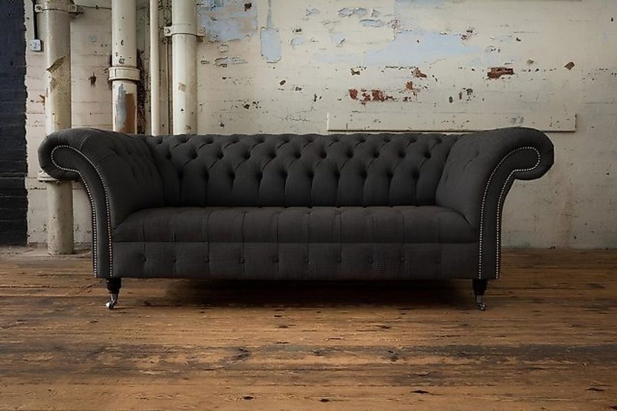 Xlmoebel Sofa Chesterfield Stoffsofa 3-Sitzer Polstersofa Luxus Design Stof günstig online kaufen