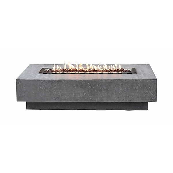 Elementi Gasfeuerstelle Hampton in Beton-Optik Grau aus Faserbeton günstig online kaufen