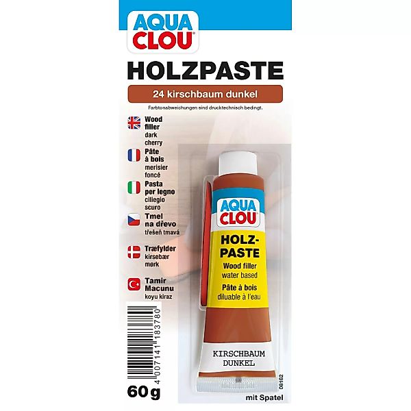 Clou Holzpaste wasserverdünnbar Kirschbaum Dunkel 60 g günstig online kaufen