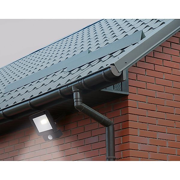Näve LED-Außenleuchte Strahler 10 W mit Bewegungsmelder Schwarz günstig online kaufen
