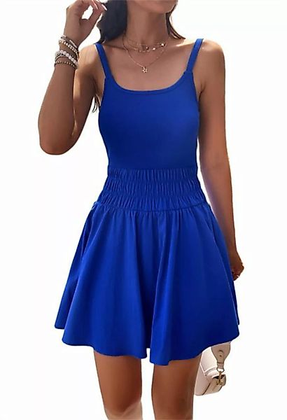 ZWY A-Linien-Kleid Sportkleider, einfarbige, kurze, ärmellose Damenkleider günstig online kaufen