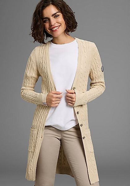 KangaROOS Longstrickjacke mit trendigem Zopfmuster und Taschen günstig online kaufen