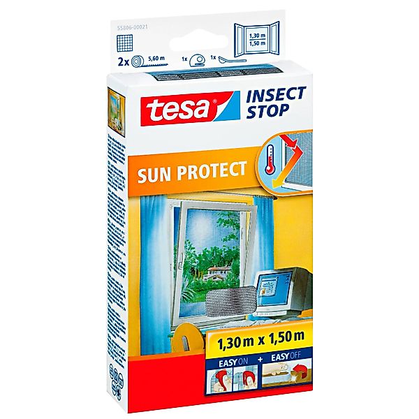 tesa Insektenschutz-Fensterrahmen Insect Stop Comfort SUN Protect Fliegengi günstig online kaufen