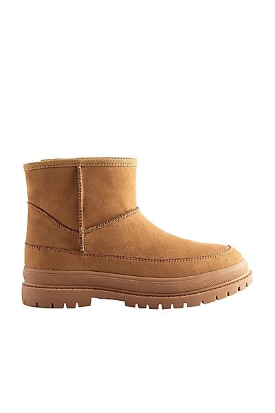 Next Veloursleder-Stiefel mit Kunstfell Stiefel (1-tlg) günstig online kaufen
