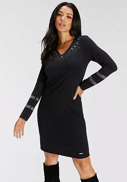 Bruno Banani Jerseykleid Glitzerstein-Applikationen NEUE KOLLEKTION günstig online kaufen