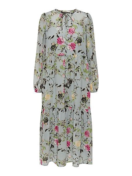 ONLY Onlstar Ls Wide Sleeve Maxi Dress Wvn Maxikleid Damen Grau günstig online kaufen