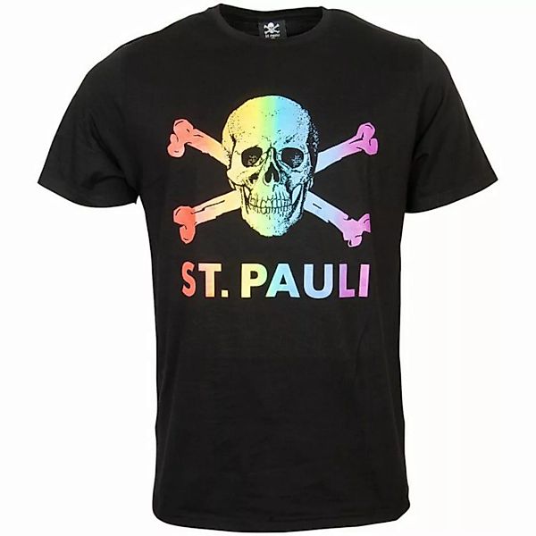FC St. Pauli T-Shirt T-Shirt Totenkopf mit Muster/Farbe (Regenbogen) günstig online kaufen
