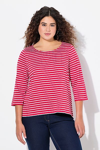 Ulla Popken T-Shirt Ringelshirt Classic Rundhals günstig online kaufen