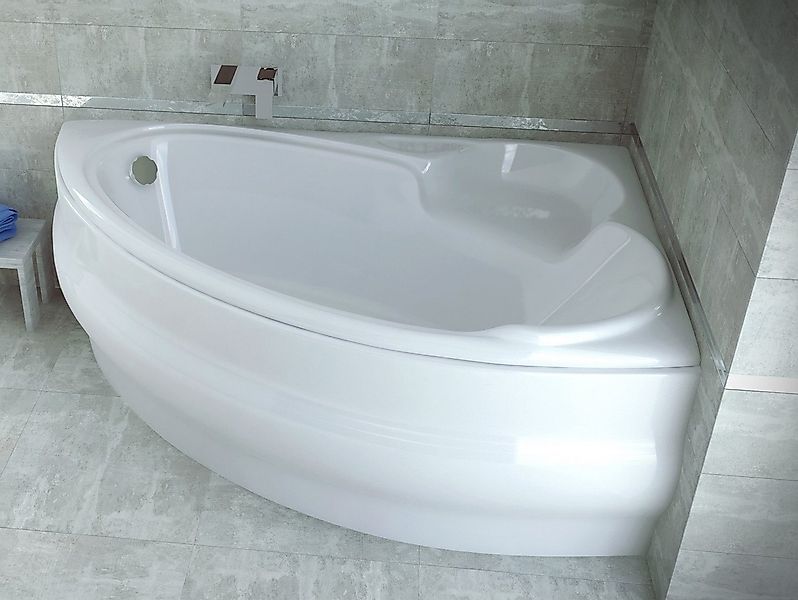 KOLMAN Badewanne Eckbadewanne Finezja 170x110, (Links/Rechts), Ablaufgarnit günstig online kaufen