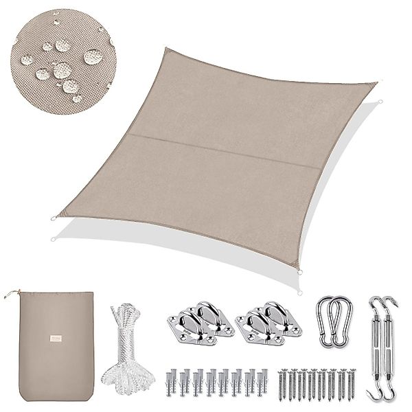 Sekey Sonnensegel Sonnenschutzsegel mit Kit Rechteckig günstig online kaufen