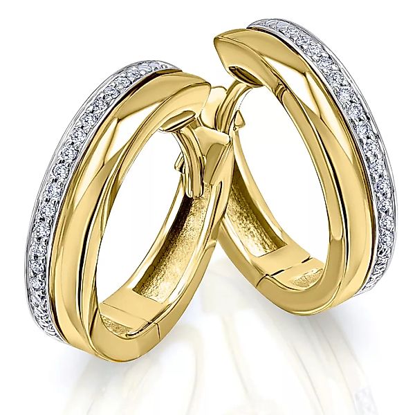 ONE ELEMENT Paar Creolen "0,09 ct Diamant Brillant Ohrringe Creolen aus 585 günstig online kaufen