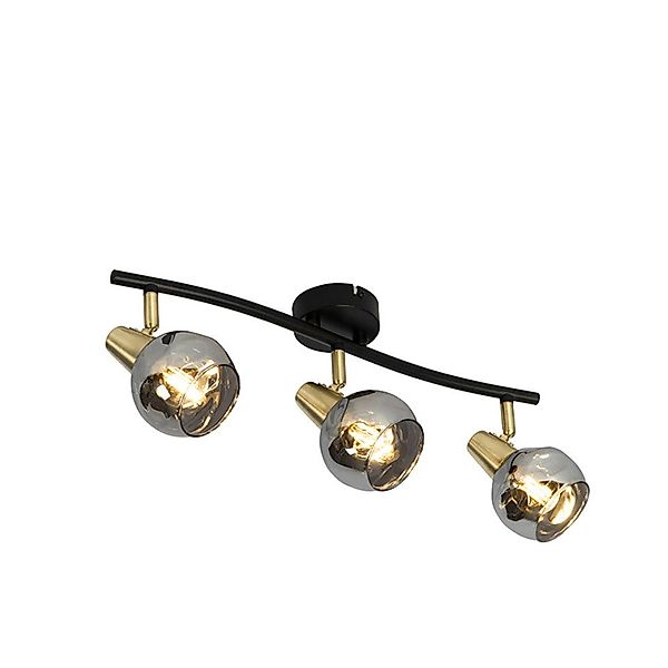 Qazqa Deckenleuchte Vidro, ohne Leuchtmittel, E14, Gold/Messing, Art Deco, günstig online kaufen